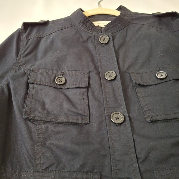 Vintage Womens Utility Military Cargo Jacket Sz L Unisex Cotton Casual Gorpcore - Picture 6 of 13